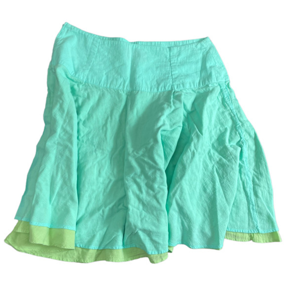 Older style Torrid Skirt Size 16 aqua and lime green